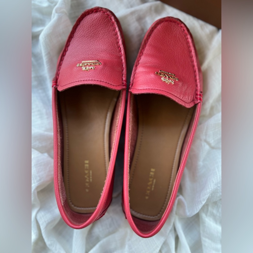 COACH Opal Pebble Grain Leather Loafers - Picture 4 of 6